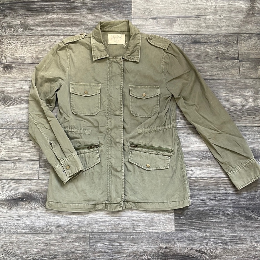 Lily Aldridge x Velvet by Graham and Spencer | Green Utility Jacket Size P XS